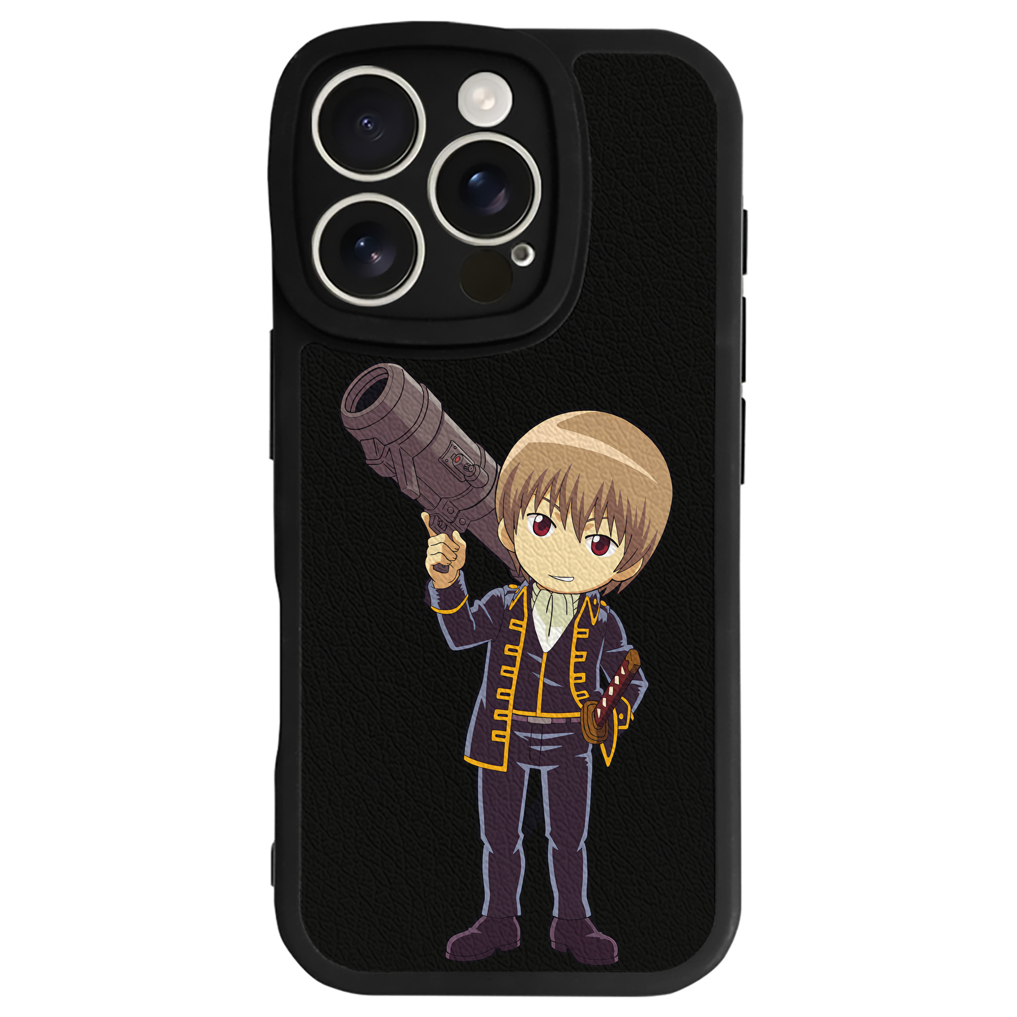 （画像用） ぎんたま 坂田銀時（さかたぎんとき） 神楽 志村新八（しむら しんぱち） GINTAMA Sakata Gintoki Kagura Shimura Shinpachi 【iPhone 16シリーズ対応】シリコンスマホケース（レザー調） 材質：シリコン